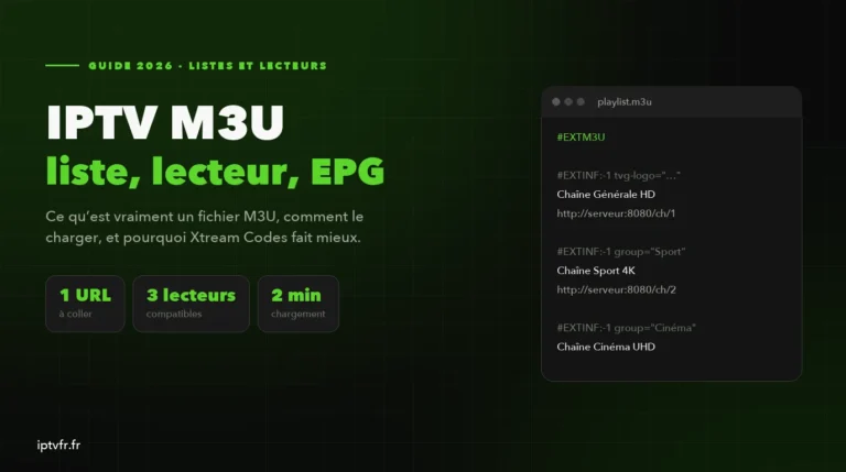 IPTV M3U : liste, lecteur et EPG expliqués simplement