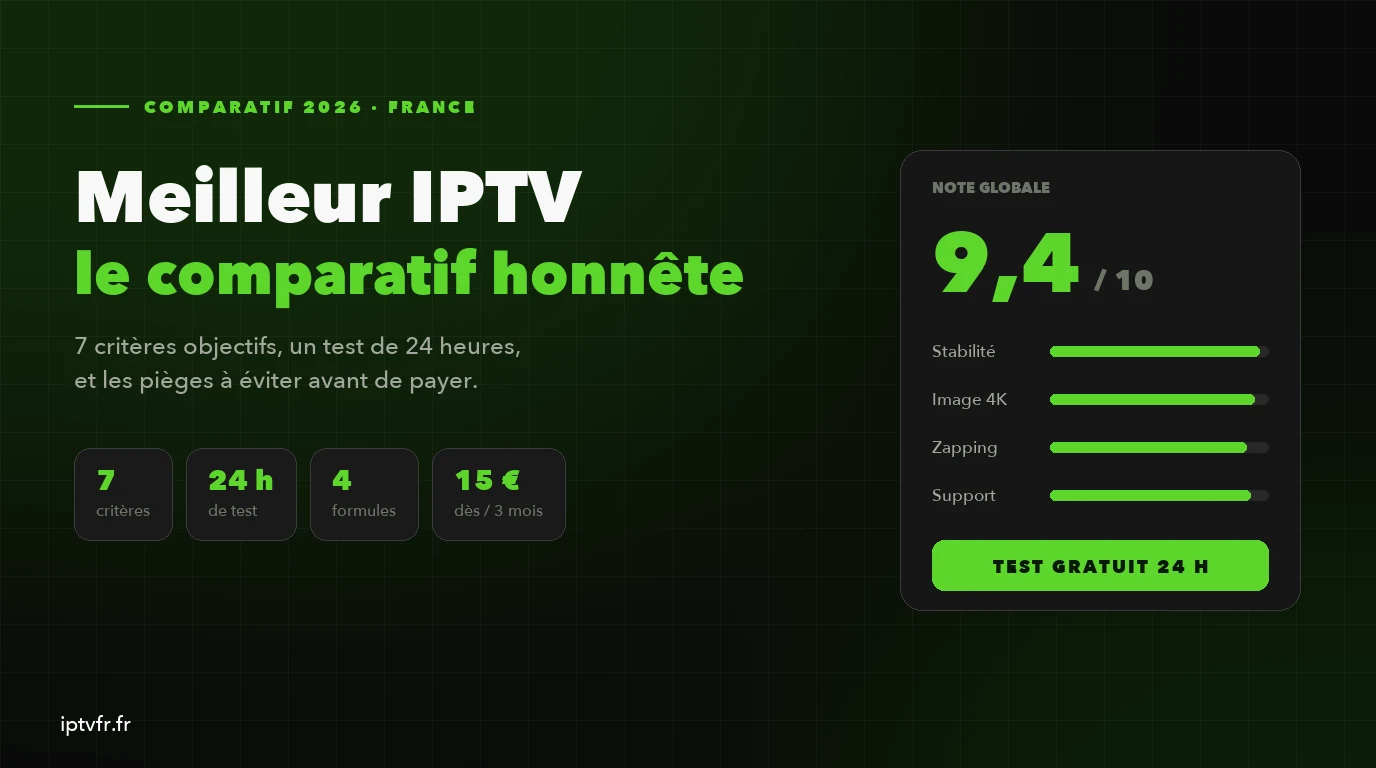 Comparatif du meilleur iptv en France : note globale et critères